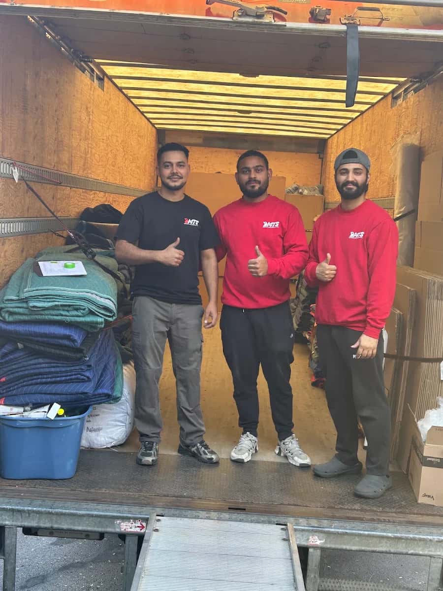 Moving truck with packing supplies