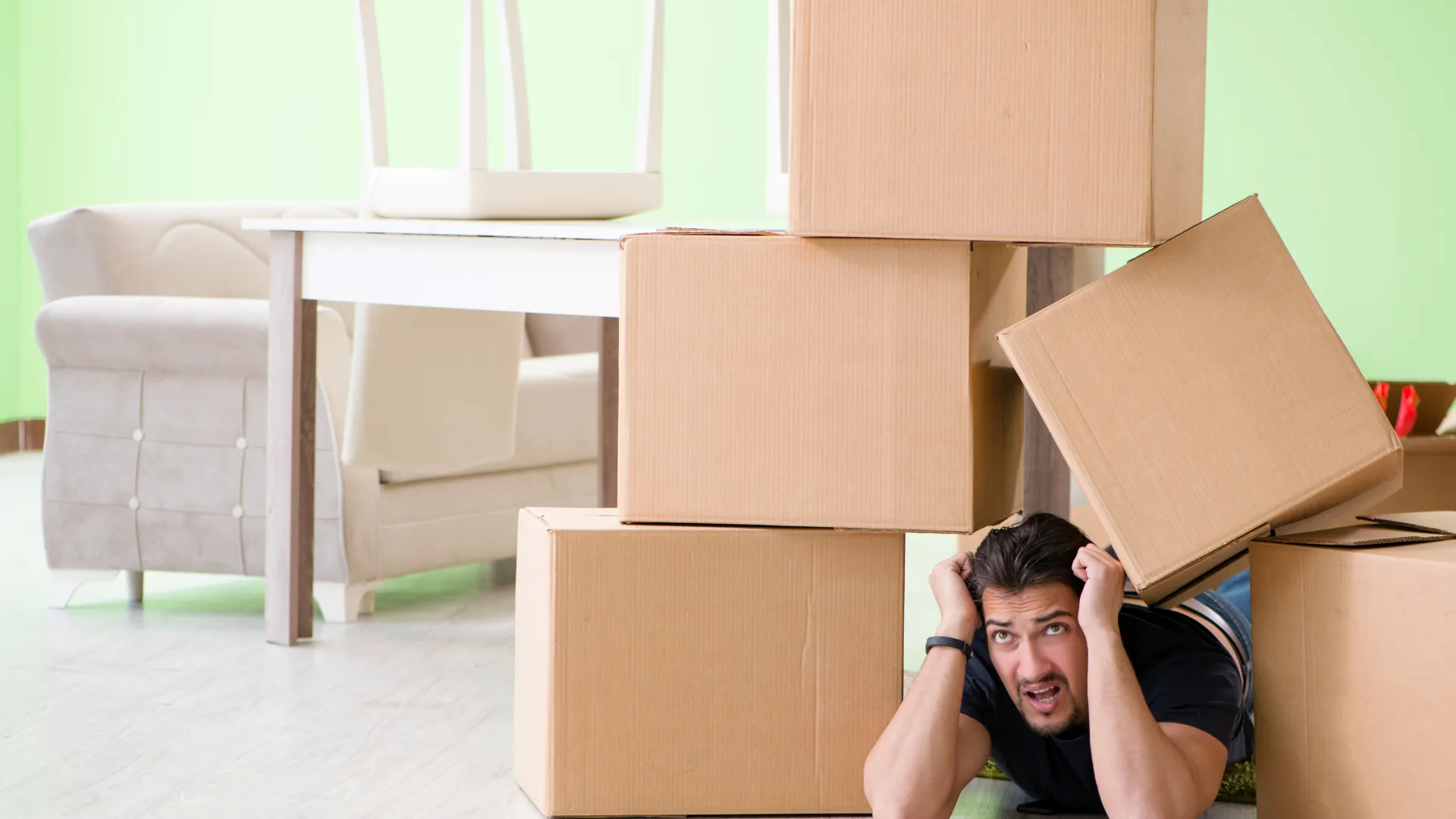 Movers packing