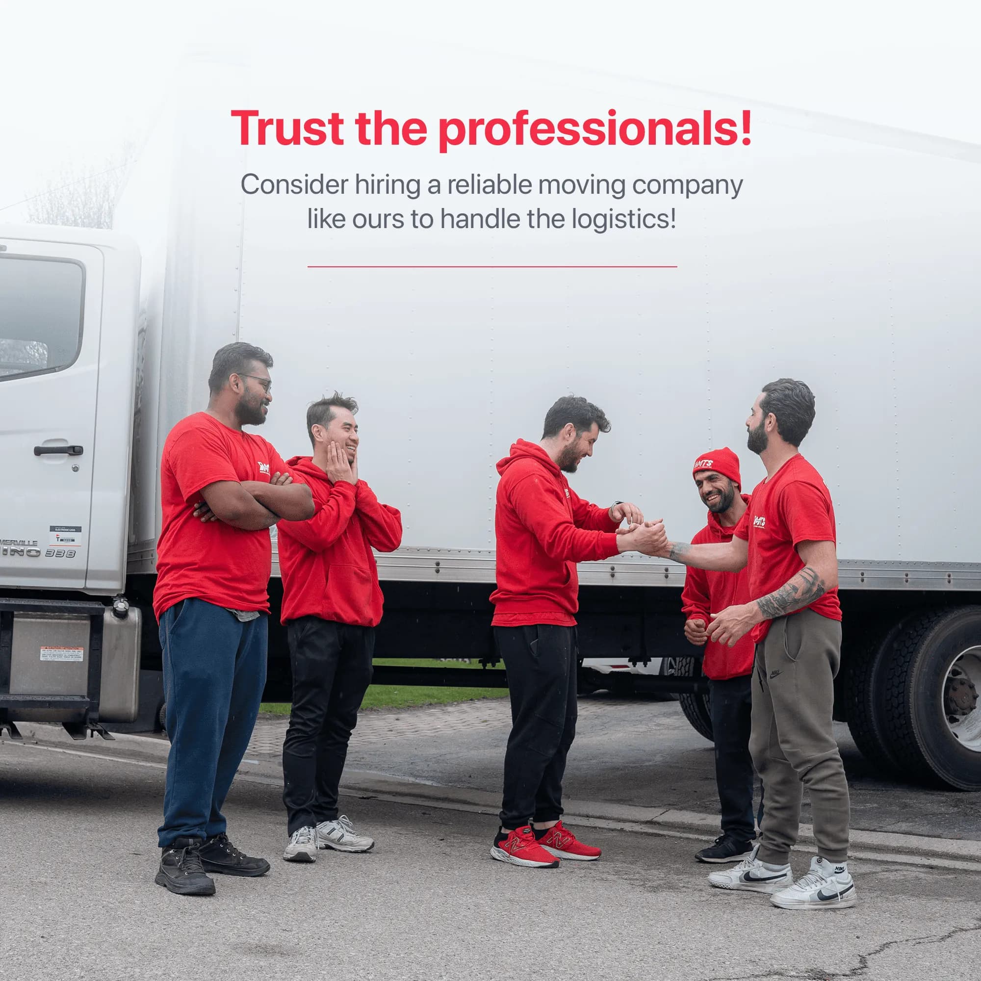 Moving truck on the road