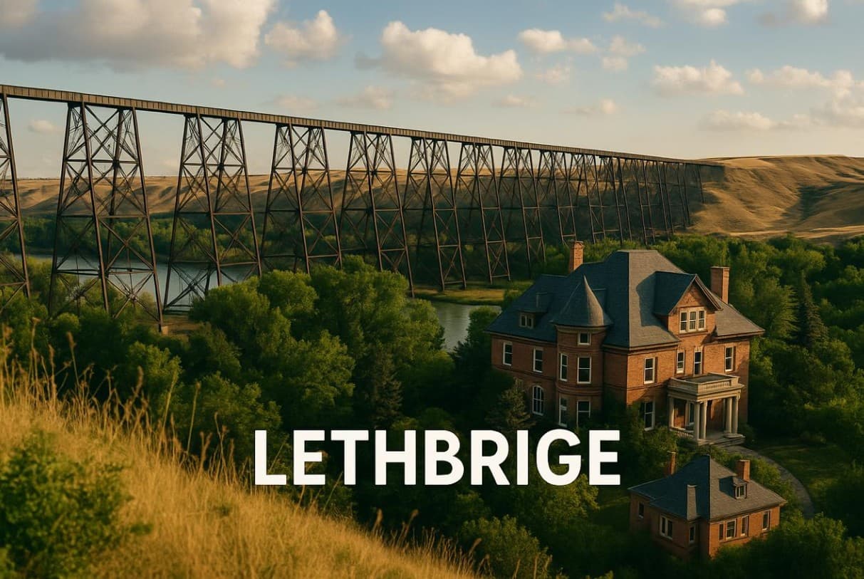 The High Level Bridge over the river coulees in Lethbridge, Alberta