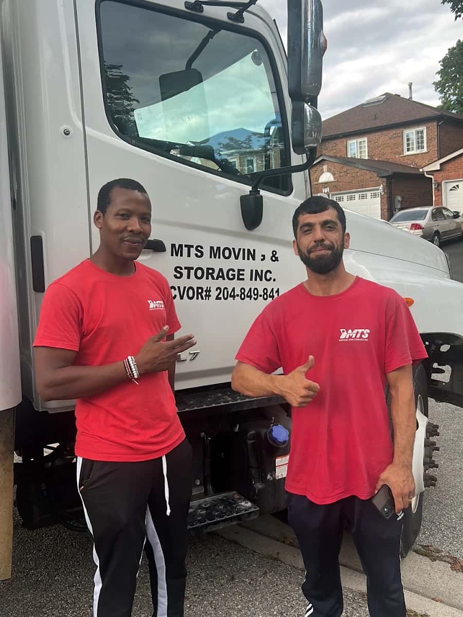 Moving truck and professional crew